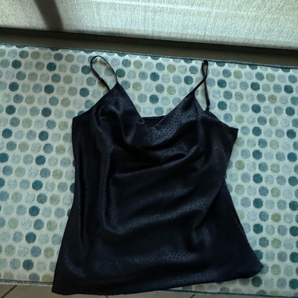 Glam- black printed cowl neck top